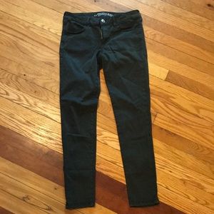 American eagle dark green jeggings